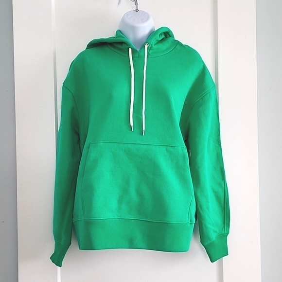 NWT Everlane the Track Organic Cotton Hooded Sweatshirt green size XS - Picture 1 of 5